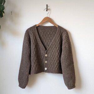 Handmade One of a Kind Crochet Rockmore Cardigan Size Small